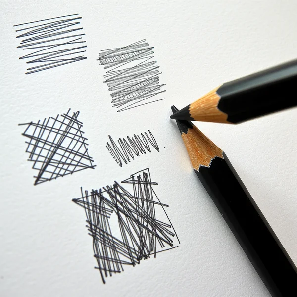 Traditional sketch techniques: lines and shading detail