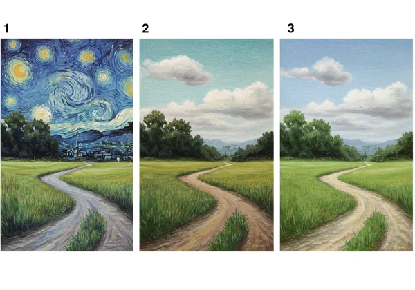 One photo transformed into multiple AI art styles.