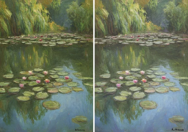 Photo transformed into a dreamy Monet painting style.