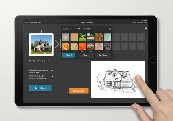 AI tool interface for turning a photo into a painting.