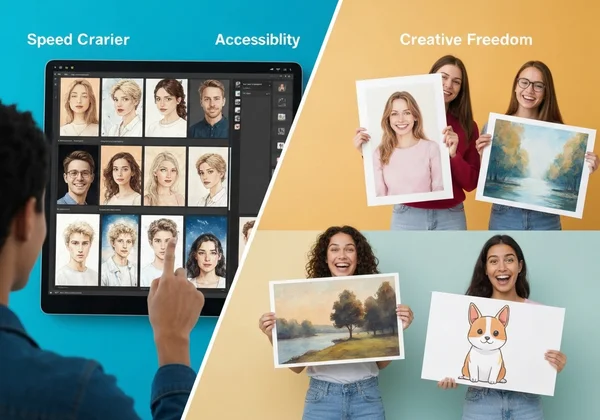 People quickly creating diverse art with AI photo converter