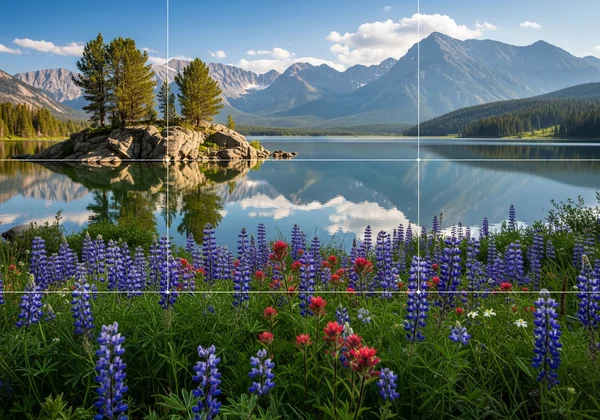 Well-composed landscape photo example