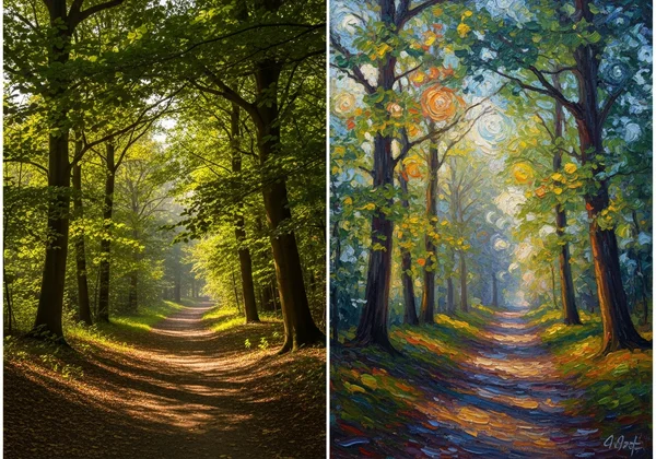 Before and after photo to painting conversion