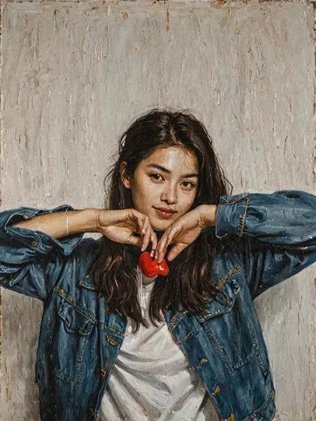 Photo transformed into oil painting style