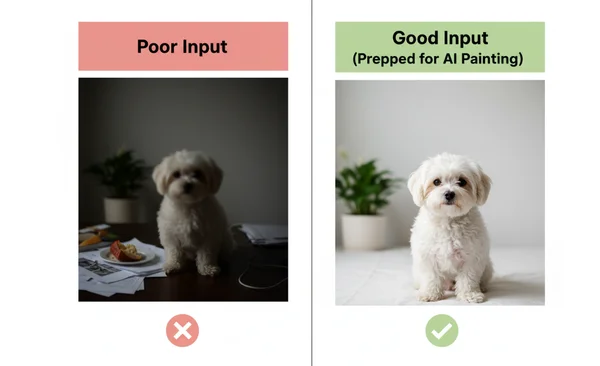 Optimized photo for AI painting conversion