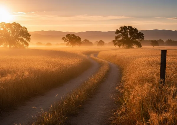 AI कला के लिए फ़ोटो पर गोल्डन आवर प्रकाश