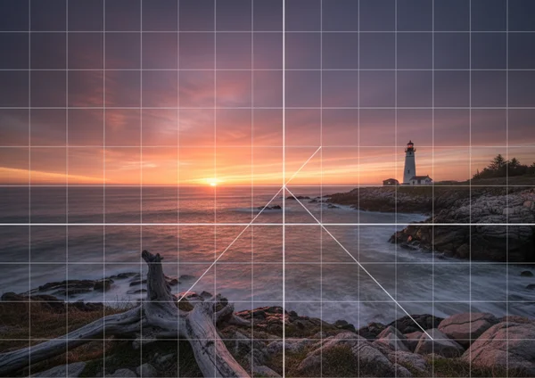 नियम तिसरों का उदाहरण फ़ोटो दिखाता हुआ